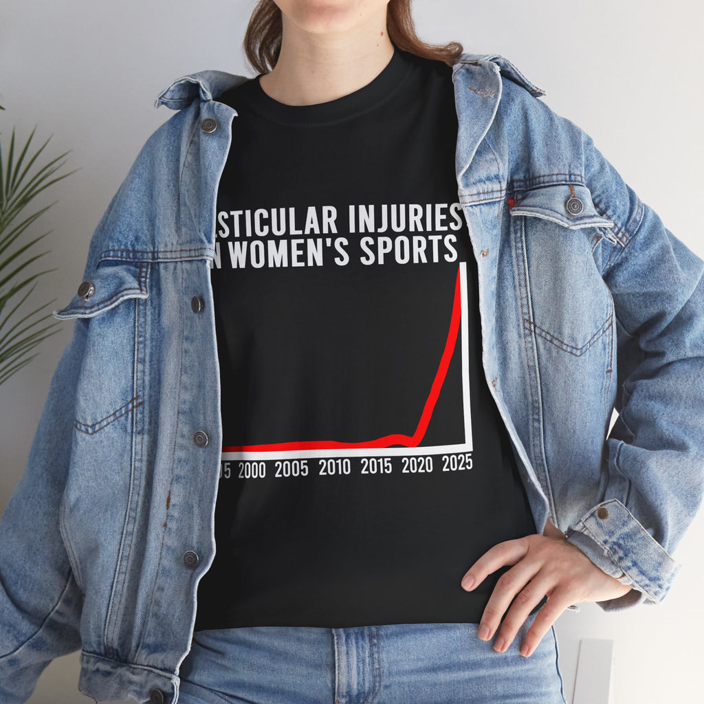 TESTICULAR INJURIES IN WOMEN'S SPORTS SHIRT