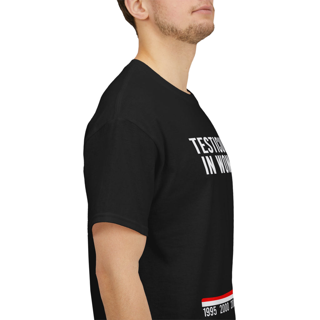 TESTICULAR INJURIES IN WOMEN'S SPORTS SHIRT