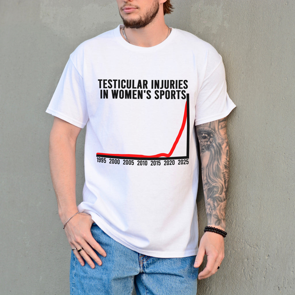 TESTICULAR INJURIES IN WOMEN'S SPORTS SHIRT